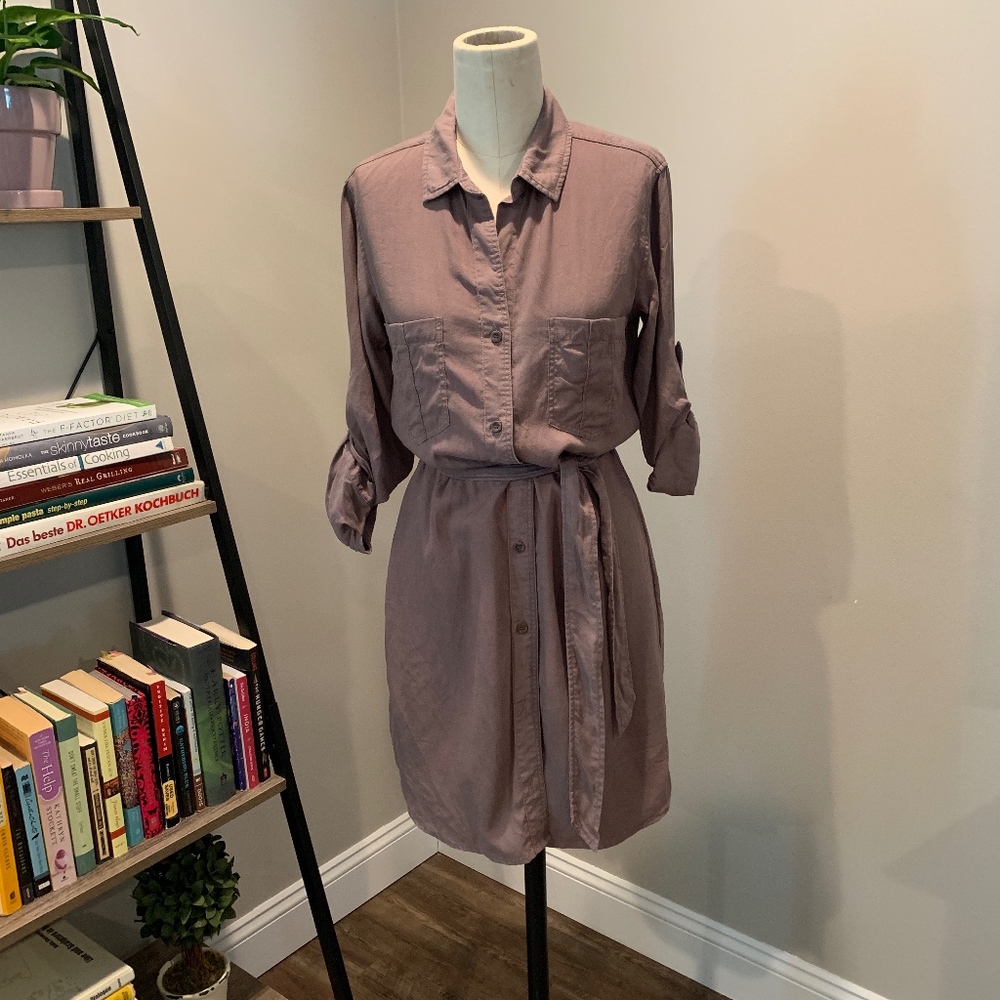 NWOT Cloth & Stone Utility LS Shirt Dress